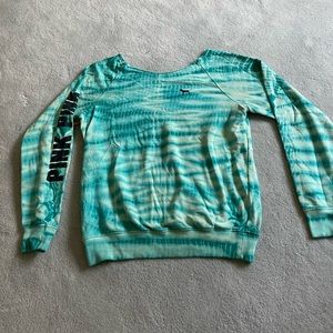 PINK tie dye off the shoulder